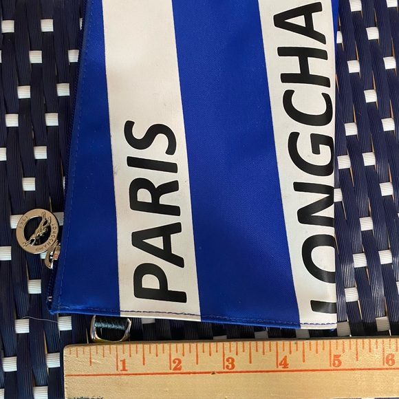 Longchamp Blue and White Cosmetic Bag - Picture 6 of 6